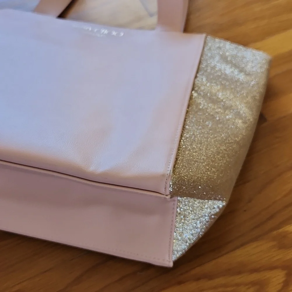 Jimmy Choo Blush Glitter Weekender Tote
